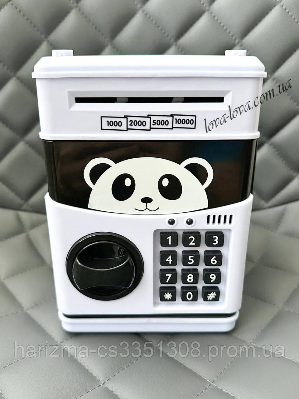 Дитяча електронна сейф-копилка "Панда" з кодовим замком і купюроприймачем для паперових грошей і монет