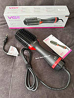 Фен щітка 3 в 1 гребінець стайлер для укладання волосся VGR V-416 потужністю 1000 Вт