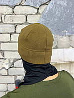 Шапка ЗСУ кайот, армейская зимняя флисовая шапка, теплая военная флисовая шапка универсальный размер