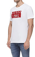 Мужская футболка Guess 1981 белая Гесс