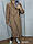 Пальто довге колір кемел жіноче утеплене осінь- зима / розмір 42 (укр 44-46), фото 3