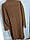 Жіноче довге пальто осінь весна колір коньяк / розмір 50, 54, фото 3