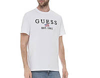 Мужская футболка Guess 1981 белая Гесс