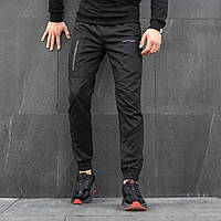 Молодежные мужские штаны-карго качественные повседневные демисезонные котоновые однотонные черные для мужчин