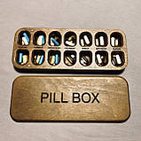 Органайзер для таблеток на 7 днів, дерев'яний. Таблетниця на тиждень, фото 2