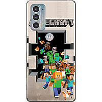 Силіконовий чохол бампер для Motorola Edge 20 з картинкою Minecraft Майнкрафт