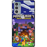 Силіконовий чохол бампер для Motorola Edge 20 з картинкою Майнкрафт Minecraft