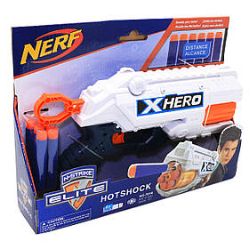 Ігровий набір Бластер Nerf N-Strike Elite 6 патронів білий 30*22*6 см (7014)