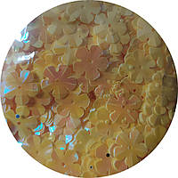 Пайетки Цветочек 15 мм 90 грамм Желтый (37010039)