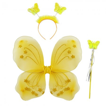 Крила Метелики жовті. Карнавальний костюм метелика, фото 1
