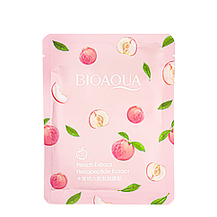 Тканинна маска для обличчя зволожуюча з екстрактом персика Bioaqua Peach Extract BQY67956