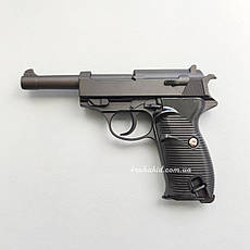 Іграшковий пістолет Вальтер П38 Galaxy металевий на кульках 6 мм Walther P38 Розмір 22 см, фото 4