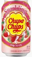 Напій газований зі смаком полуниці з вершками Chupa Chups Strawberry&Cream 345 мл ж/б Корея