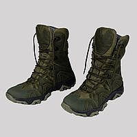 Зимние кожаные берцы Oksy Tactical на мембране GORE-TEX ботинки Olive размер 40