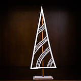 Настільна різдвяна ялинка з дерева декоративна в скандинавському стилі, фото 3