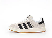 Женские кроссовки Adidas Campus Grey Black (серые) спортивные повседневные демисезонные кроссовки 14487 Адидас