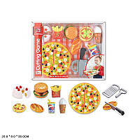 Ігровий набір продуктів "Фаст фуд" 2289, піца, бургер, десерти, посуд