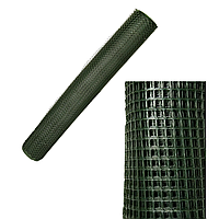 Сетка пластиковая садовая для забора зеленая Agro Star ячейка 50х50 мм 1,5х20 м квадрат рулон (A-кв-50)