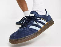 Мужские кроссовки демисезон Adidas Spezial замшевые синие с белым р 41-45