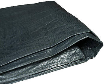 Тент 6 на 8 посилений 100 г/м² тарпаулін універсальний господарський поліетиленовий сірий (shad-ТЕНТ00036)