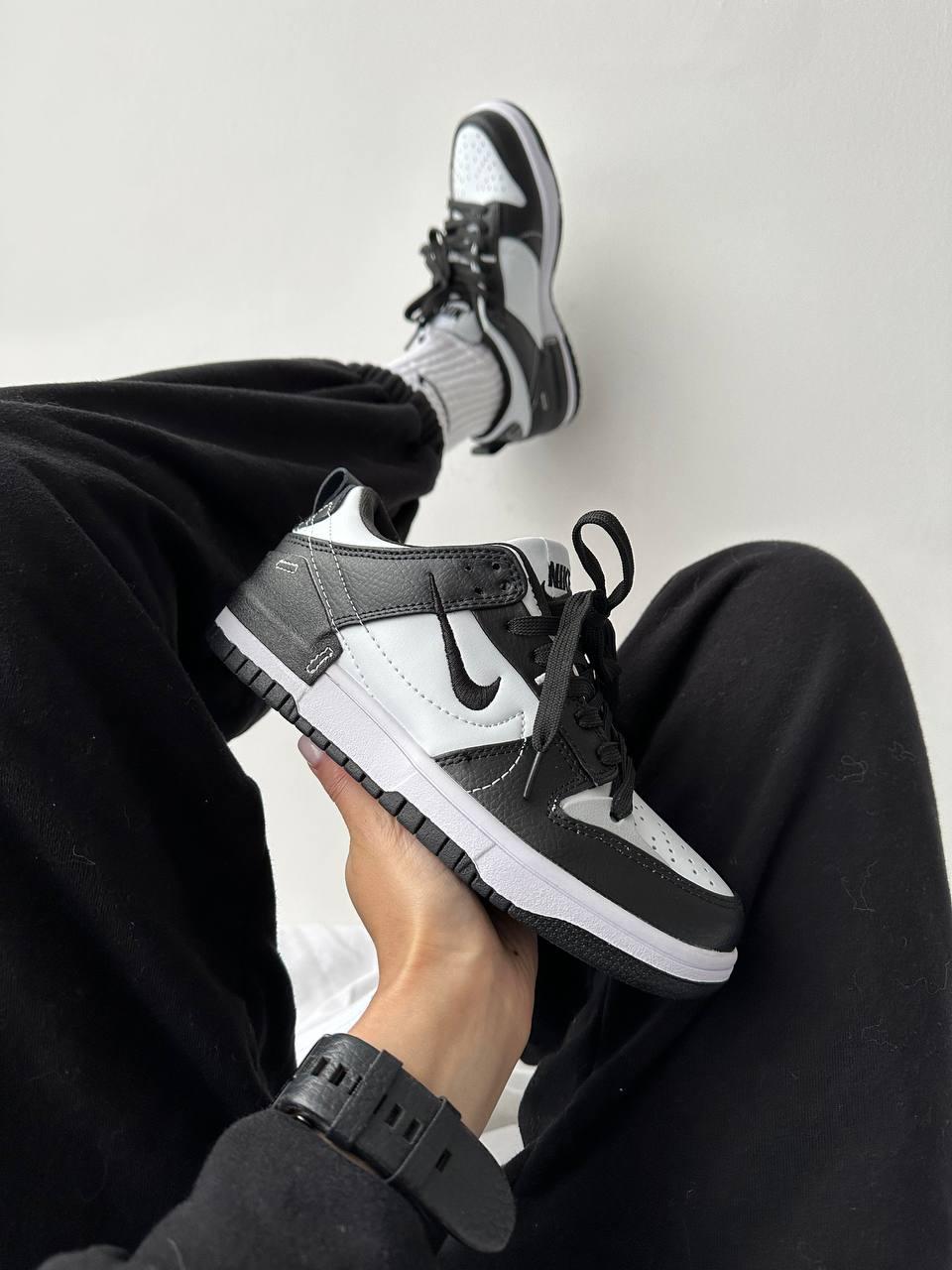 Кросівки чоловічі чорно-білі Nike SB Dunk Low Disrupt 2 Black White (10557), фото 1
