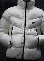 Мужские зимние куртки nike найк повседневные длинная белого