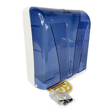 Пластиковий тримач для серветок-паперових рушників на 250 штук, пластик, прозорий блакитний Afacan Plastik