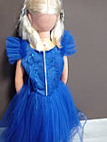 Бальна пишна сукня для дівчинки на ранок та свято Леді у синьому 6-8 років Україна синє, фото 4