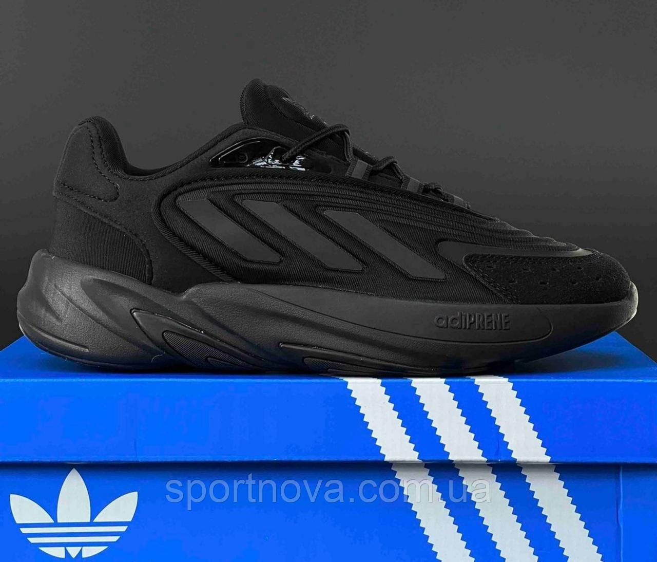 Чоловічі кросівки демісезон Adidas Adiprene текстильні чорні р 41, 42, 43
