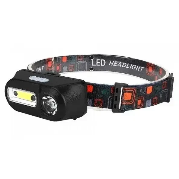 Налобний ліхтар BL 1801A/1804A COB XPE + сенсор 18650 USB charge ⁇ Ліхтарик на голову акумуляторний