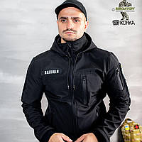 Куртка Softshell Waterproof мембрана, черная| Плотность 280 гр/м