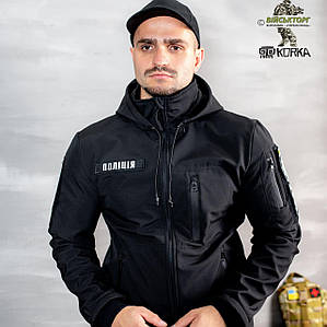 Куртка Softshell Waterproof мембрана, чорна| Щільність 280 гр/м