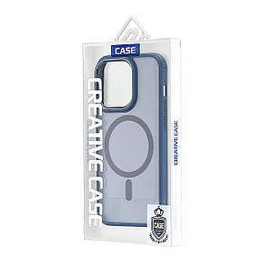 Чохол Magnetic Crystal with MagSafe iPhone 14 Pro Dark Blue, фото 3