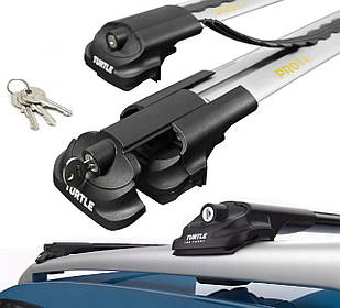 Поперечки на Audi 100 C4 (1990-1994) Turtle. На стандартні рейлінги. Сірі