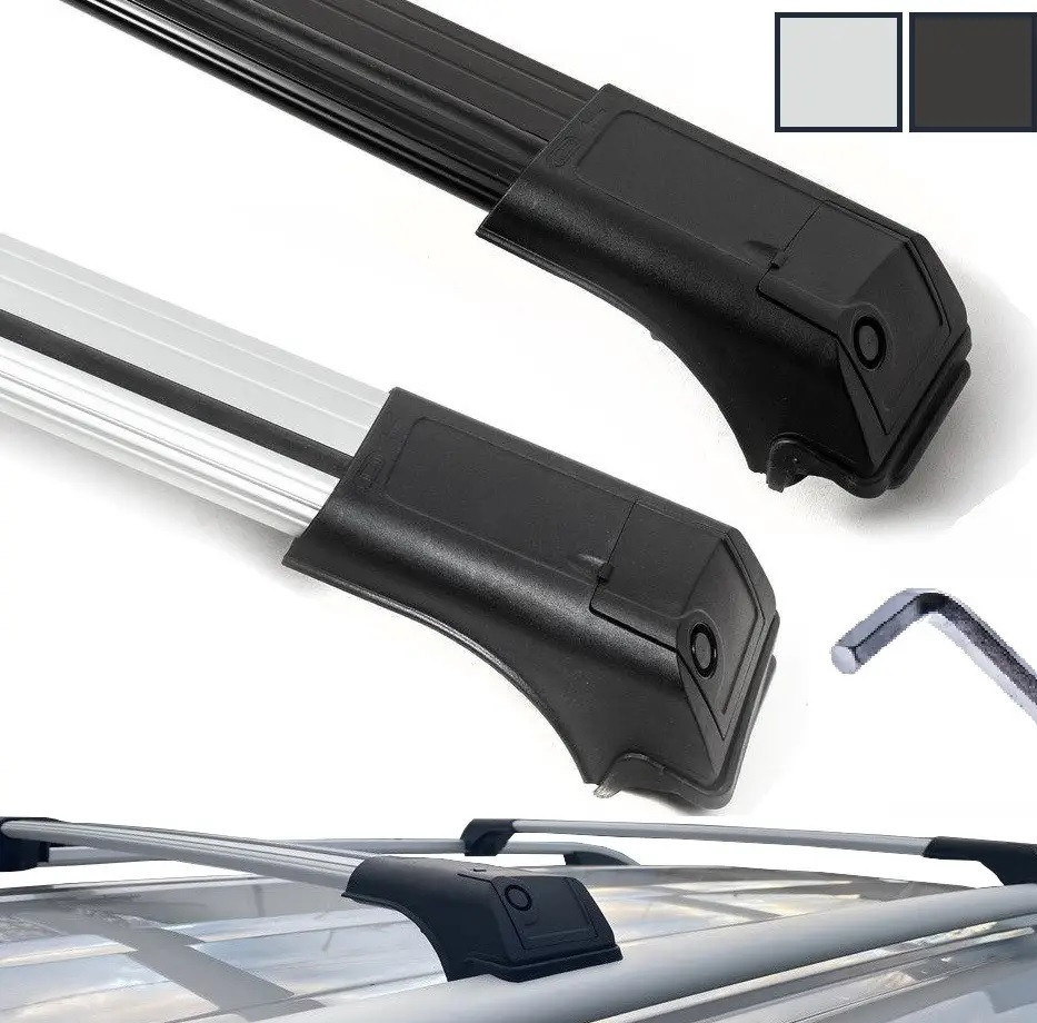 Поперечки на Subaru XV / Crosstrek (2011-2022) Flybar V1. На стандартні рейлінги. Сірі \ Чорні