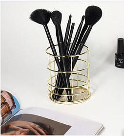 Металевий органайзер настільний для канцелярського приладдя 12*12*11 см