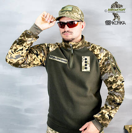 Кофта тактична Ubacs Anorak флісова піксель ЗСУ ММ-14| Щільність: 260 гр/м, фото 2