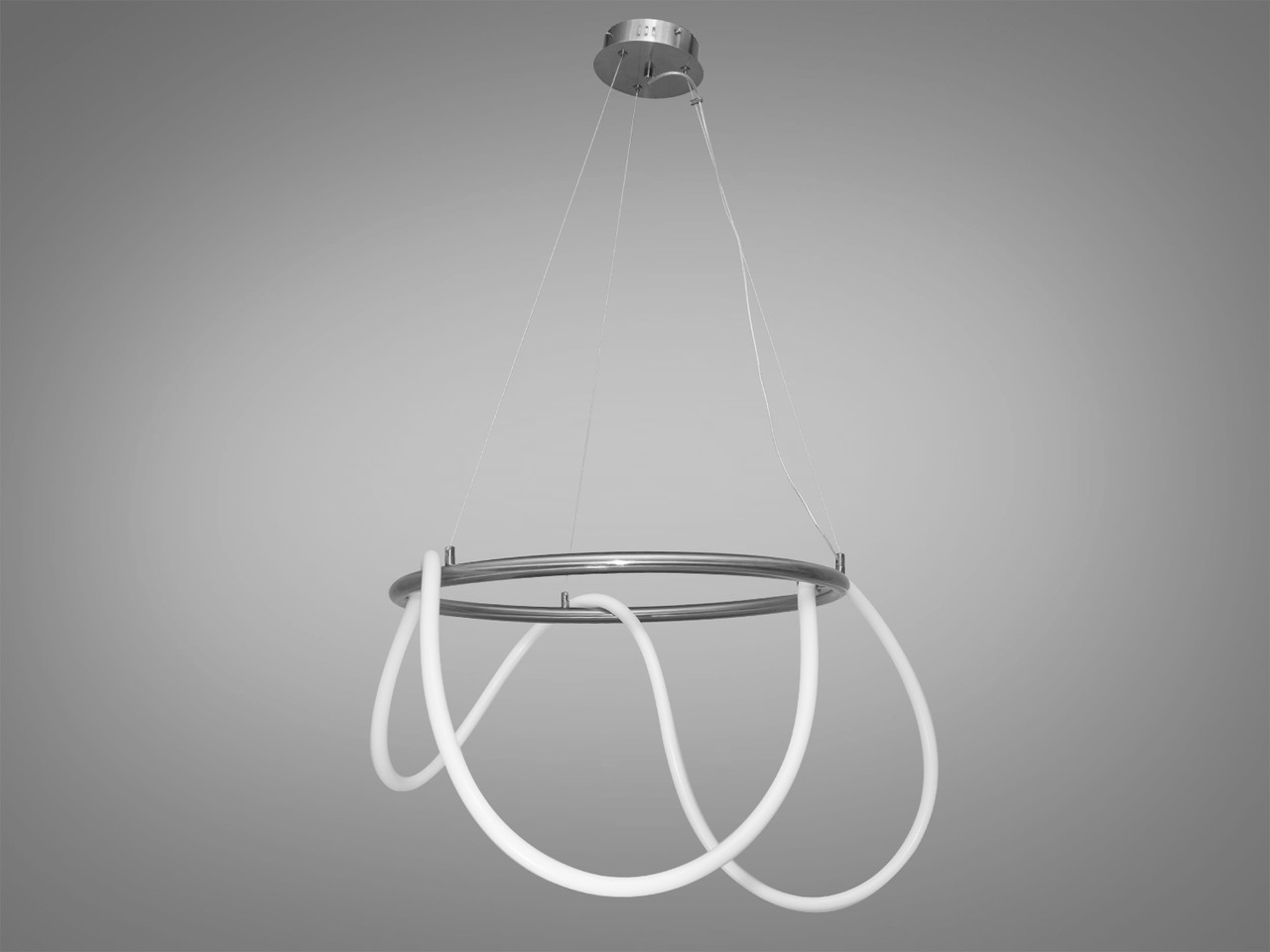 Підвісна LED люстра шланг Ropelight хром 32 W для вітальні SY9752-D600CH