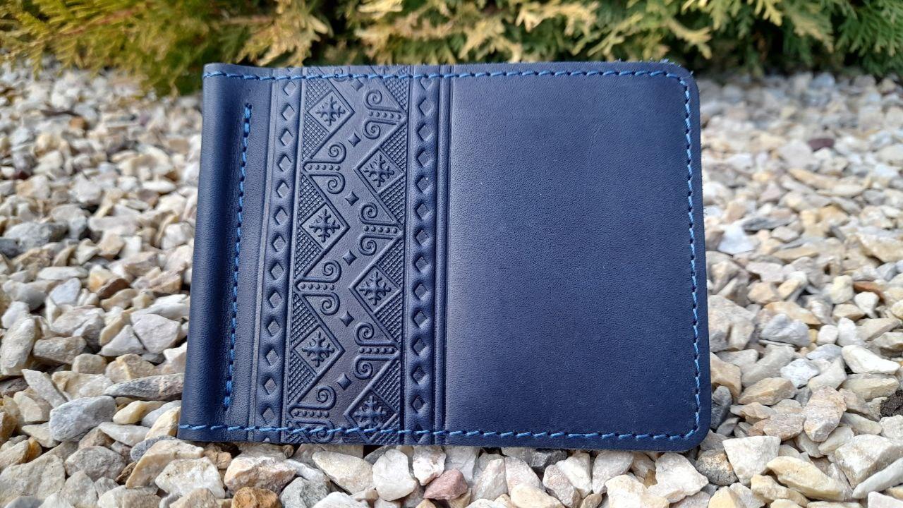 Затискач для грошей "Смужка" синій 11.5*9 см Гранд Презент 05-См-Син