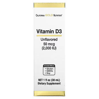 California Gold Nutrition Vitamin D3 2,000 IU 30 ml