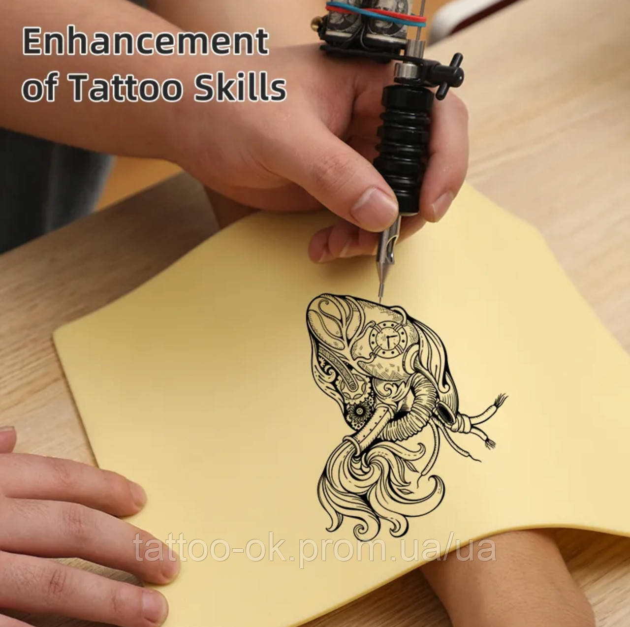 Искусственная кожа для тренировки тату перманент 230 х 145 мм толщина 2 ...