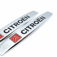 Эмблема Citroen на крылья (метал, хром, глянец)