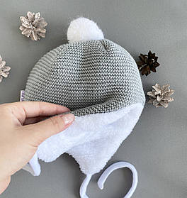 Зимова шапка для малюків "Зимова Казка" 0-3 місяці (38-40 см) Сірий Kid’s Fantasy