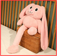 Мягкая плюшевая игрушка подушка 95 см Кролик тянучка игрушка антистрес с регулирующимися ушками и ножками