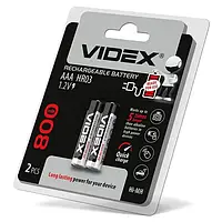 Аккумуляторы Videx HR03/AAA 800mAh double blister/2шт (HR03/800/2DB)