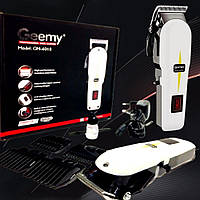 Профессиональная аккумуляторная машинка для стрижки волос с насадками Gemei GM 6018 - цифровой дисплей