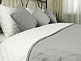 Покривала стьобані 220х240 мікрофібра двостороннє, якісне євро покривало антиалергенне Сірий, фото 2