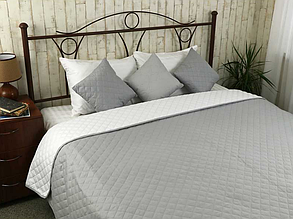 Покривала стьобані 220х240 мікрофібра двостороннє, якісне євро покривало антиалергенне Сірий