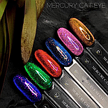 Гель-лак Crooz Cat Eye Mercury - котяче око з частинками поталі №05, 8 мл, фото 4