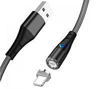 Быстрая магнитная зарядка USB 3 в 1 для iPhone Lightning Magnetic USB Cable магнитный кабель 5А